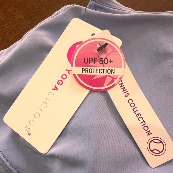 Yogalicious Nudetech Double Tee Tennis Dress Light Blue. Size L. NWT - Picture 6 of 7